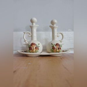 Artisan Signed  Handmade Mushrooms Decanters est 79